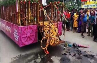 Rath Yatra Incident: Tragic accident in reverse Rath Yatra...! 6 killed after coming in contact with high tension wire