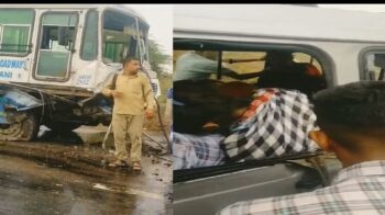 Accident in Heavy Rain: 8 killed... Bus and a cruiser car face to face... Big accident happened in heavy rain