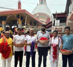 Baijnath Dham Yatra: Gariaband's Bolbam Mitra Mandal reached Deoghar Baba Dham in Jharkhand