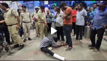 Accused who looted Petrol Pump broke his leg after falling in the mine... What happened after that see VIDEO