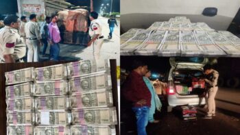 Police Checking: Big news from Bilaspur… 7 thousand sarees along with Rs 33 lakh cash seized