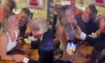 Woman raised her chest to get Donald Trump's autograph... saying 'OMG'...? watch video