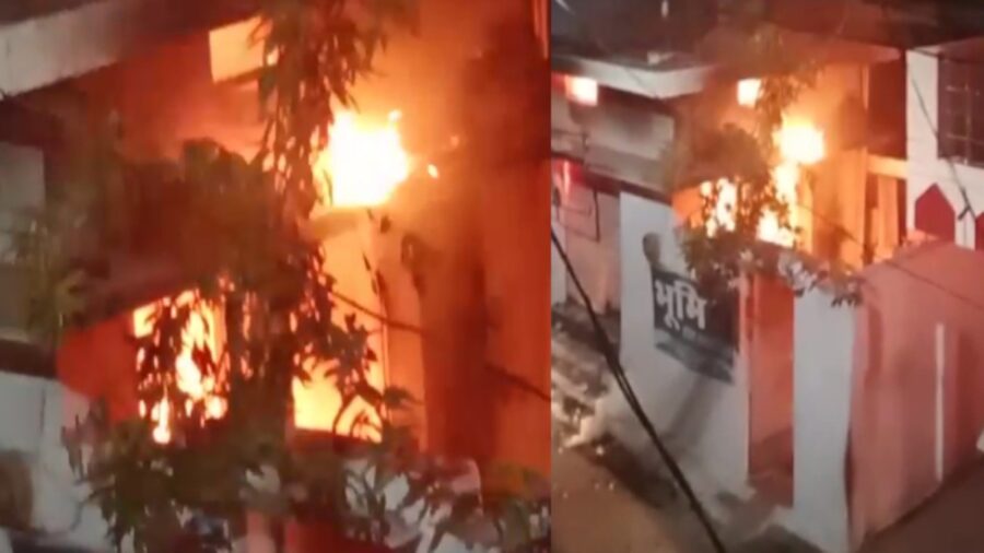 Raipur Fire Breaking: A massive fire broke out in a grocery shop in the capital... created panic.