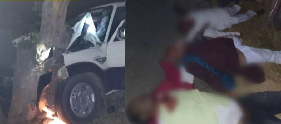 Fatal Road Accident: Tragic...! Car collides with tree... 6 wedding guests die on spot