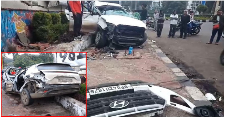 Tragic Accident: Car mounted on footpath in front of Red Cross Hospital...3 killed...painful VIDEO revealed