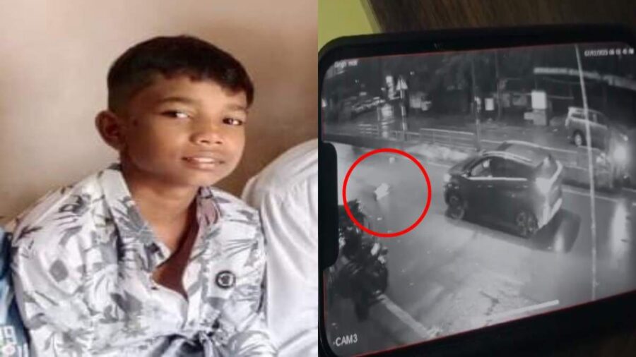 ACCIDENT BREAKING: Sad news from Raipur...! A minor who was going to distribute newspapers in the morning was crushed to death by a car...this CCTV footage surfaced.