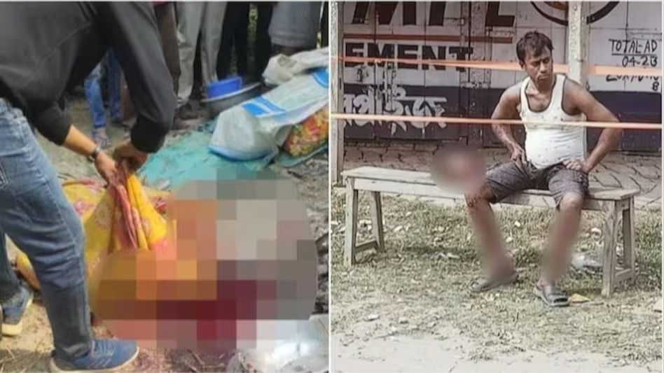 Heartbreaking incident on Valentine's Day...! The 'husband' kept the severed head of his wife on the 'table' and sat down... then the 'husband' kept roaming around with it in his hand.