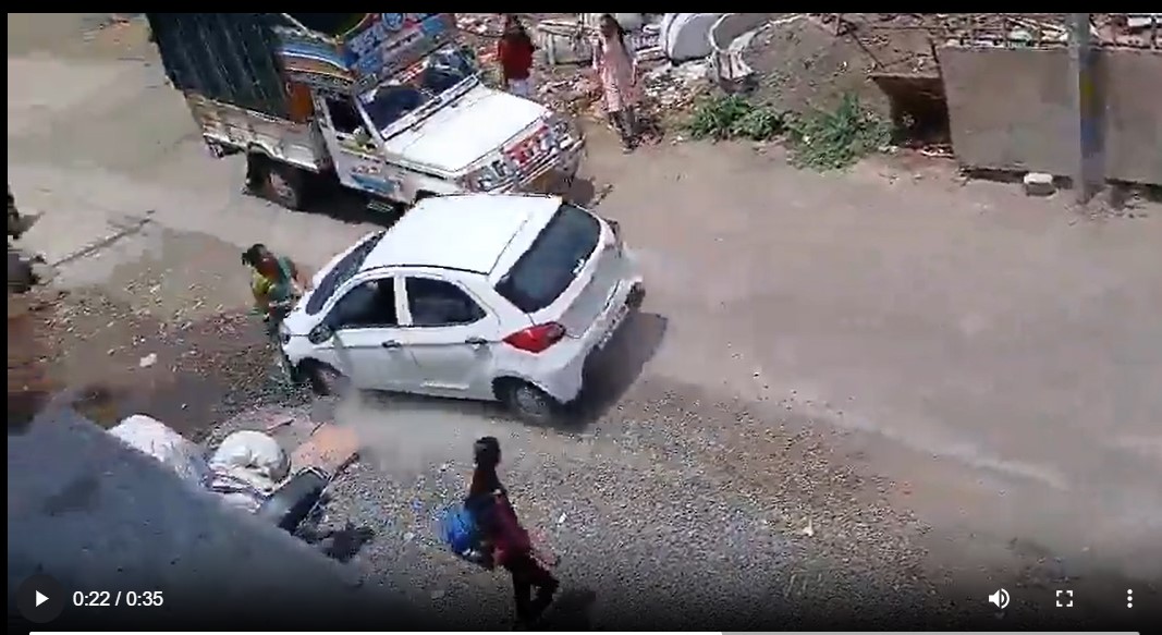 Collision with Car: Minor hits woman hard...see what happened next in the video