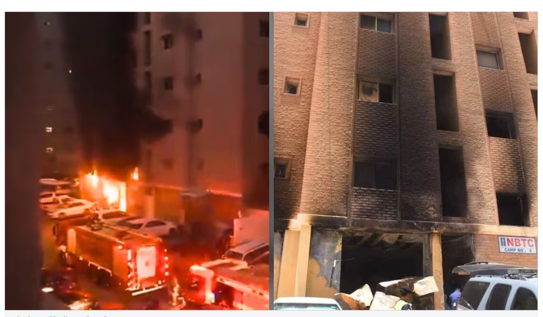 Fire in Kuwait: A huge fire broke out in an apartment in Kuwait...! 40 Indians died... watch the horrifying video