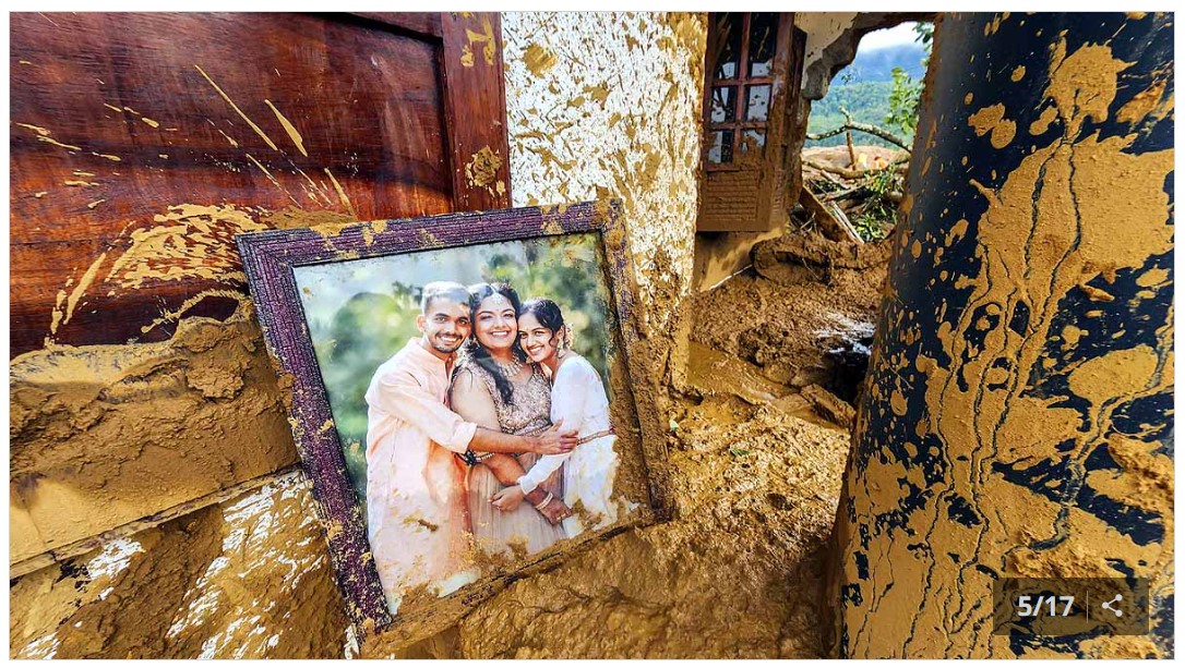 Wayanad Landslides: These are the 'photos' of three people amidst the mud...! No one was found in the house... the disaster came by breaking the back wall... back to back pictures of the devastation... see here once