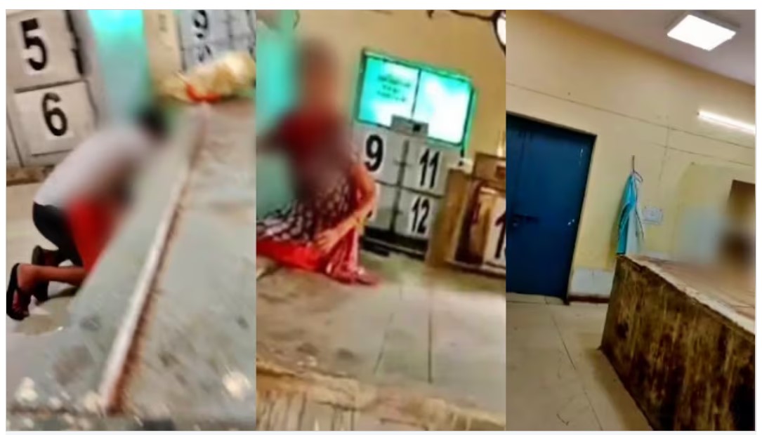 Dirty Work at PM House: Sanitation worker seen having sex with a woman amidst dead bodies...his partner was making a video, see here