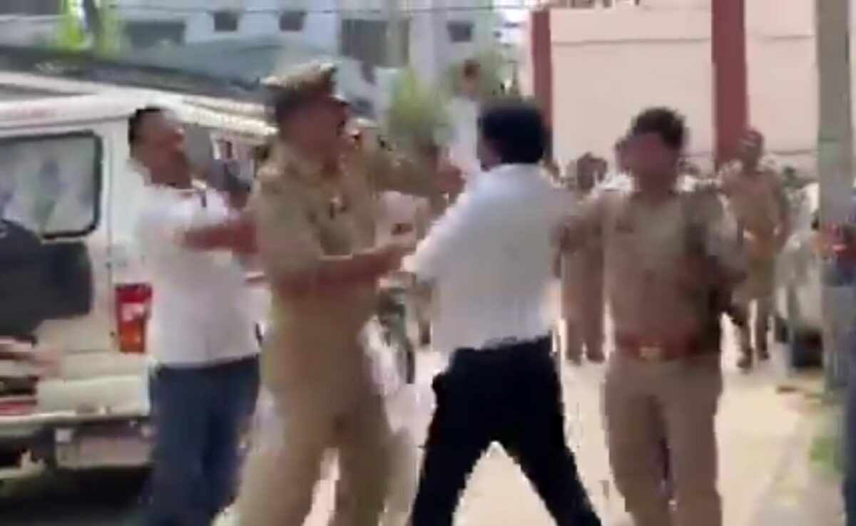 BJP MLA: District Advocates Association President slapped BJP MLA...Watch the VIDEO here