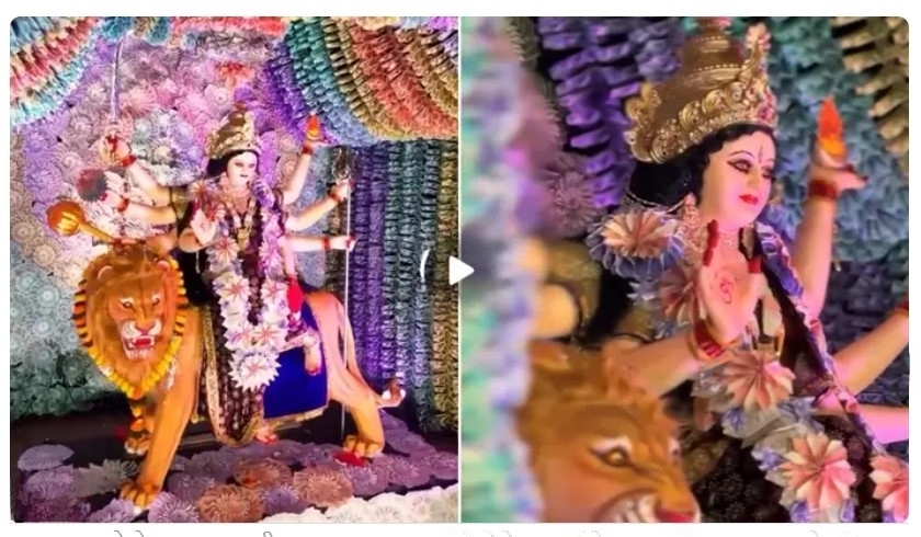 Maa Durga Ka Pandal: Unique pandal of Maa Rani decorated with Indian currency... Click here to watch the video and you will be surprised