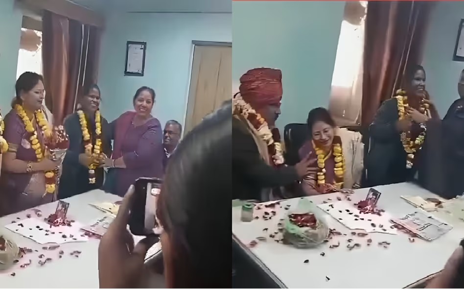 Heart Attack Died: What is going to happen next moment...? Husband took VRS to take care of his wife...and 'death' came silently in the same party...see VIDEO here