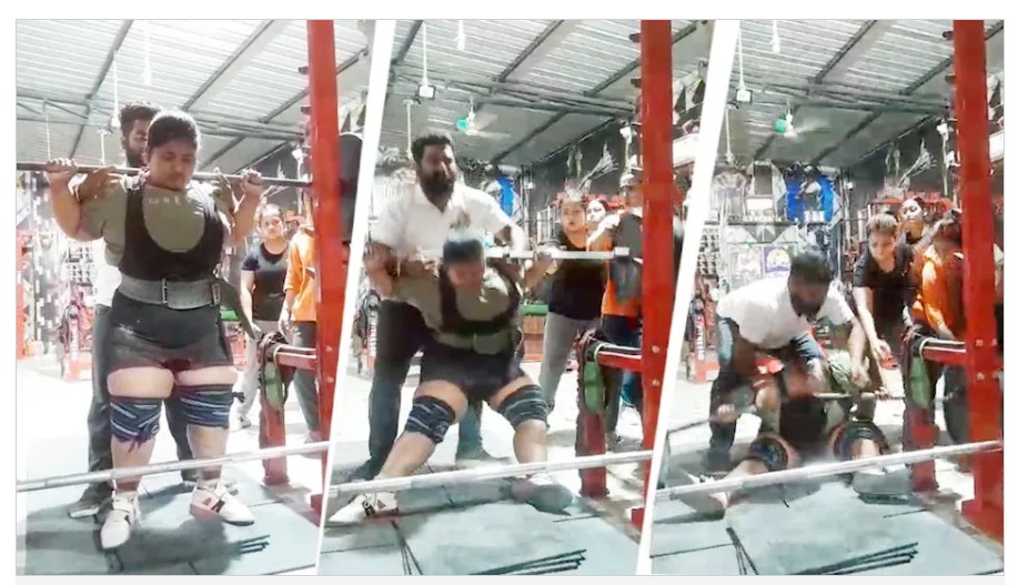 Powerlifting in the Gym: Horrible accident...! Tragic death of a national young player... 270 kg rod fell on his neck during practice... neck broke and he died... watch the live video here