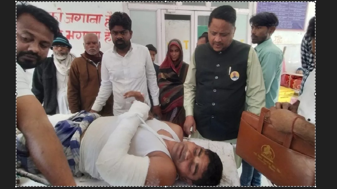 Cruelty MLA: Cruel face of MLA...! Block vice president was held hostage in his house and beaten with bike's soccer... when he was not satisfied, he was made to drink urine when he asked for water