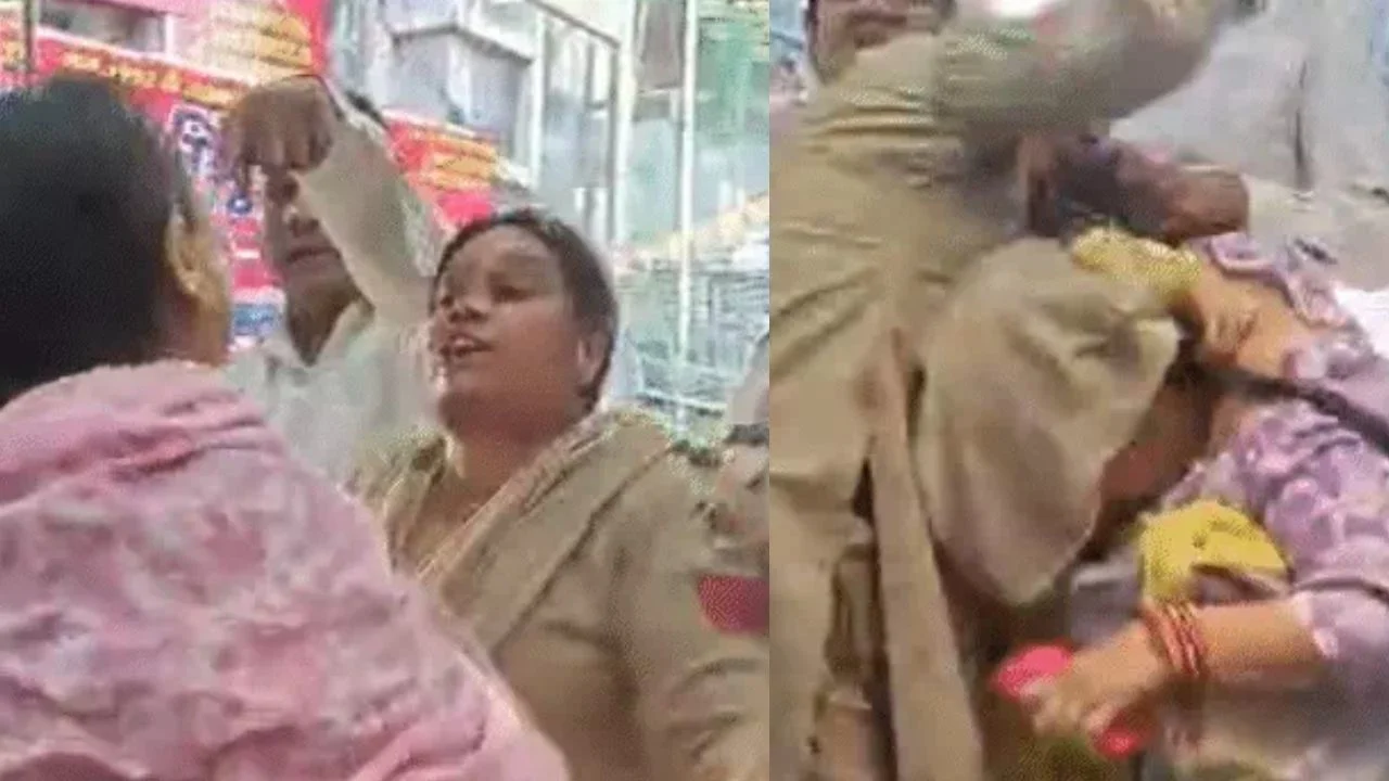दुर्ग में खाकी हुई शर्मसार! ज्वेलरी शॉप में लेडी हेड कॉन्स्टेबल ने महिला के बाल खींचकर पीटा, वीडियो वायरल